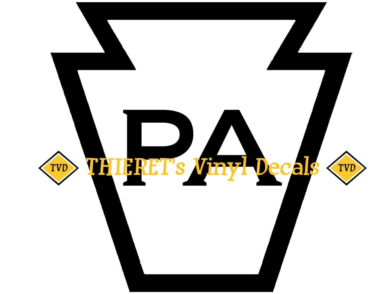 Pennsylvania keystone vinyl car decal laptop decal