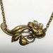 Flower Necklace, Antiqued Brass Flower Necklace, Flower Pendant, brass Flower Necklace, Floral Necklace, Brass Flower, Garden Flower Pendant