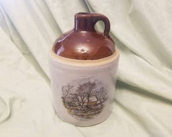 Vermont maple syrup jug Currier and ives The old grist mill