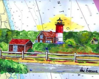 Nauset Beach Lighthouse Art Print ( Nauset Beach Light, is located on Nauset Beach off Cable Road in Cape Cod National Seashore Eastham MA
