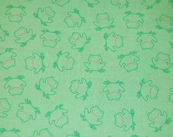 Green Frog Fabric 1 yard Boutique