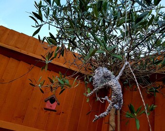 Fairy Sculpture / Wire Fairy Sculpture / Fairy Hanging From A Rope