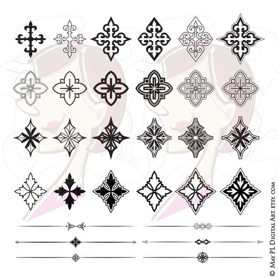 Download Decorative Crosses Orthodox Christian VECTOR SVG and retro