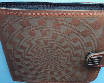 100% hand made genuine leather wallet. One of a kind.