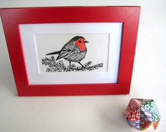 Limited Edition Letterpress Print - Robin