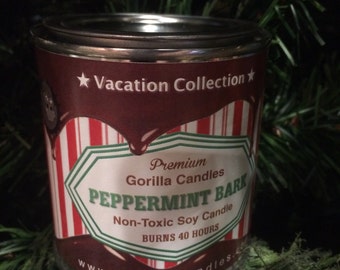Peppermin Bark soy candle chocolate peppermint scent