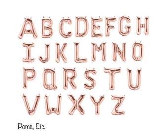 Rose gold letter balloon / create your own banner/ balloon word / word Balloon Banner / cheers / baby/ YAY / mylar balloons small