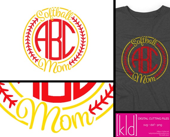 Download Softball Monogram svg Softball Mom svg Softball svg