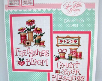 Sue Hillis Counted cross stitch pattern, Blessings and Blooms.