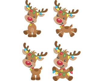 christmas reindeer machine embroidery designs set of 4 fill stitch rudolph reindeer embroidery designs - Christmas Reindeer christmas reindeer machine embroidery designs set of 4 fill stitch rudolph reindeer embroidery designs - Christmas Reindeer