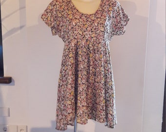 90s floral babydoll dress