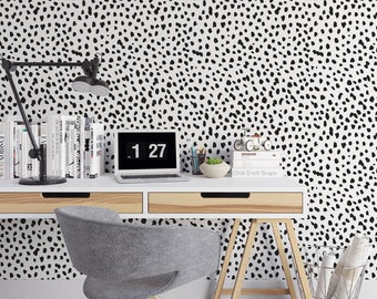 Dalmatian removable wallpaper / cute self adhesive wallpaper / animal print temporary wallpaper G182-27