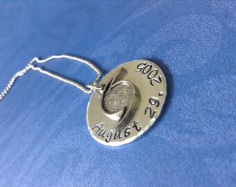 Hurricane Katrina commemorative necklace... New Orleans... Mississippi Gulf Coast... August 29, 2005