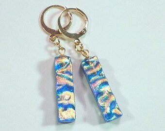 Fused Dichroic Glass Earrings