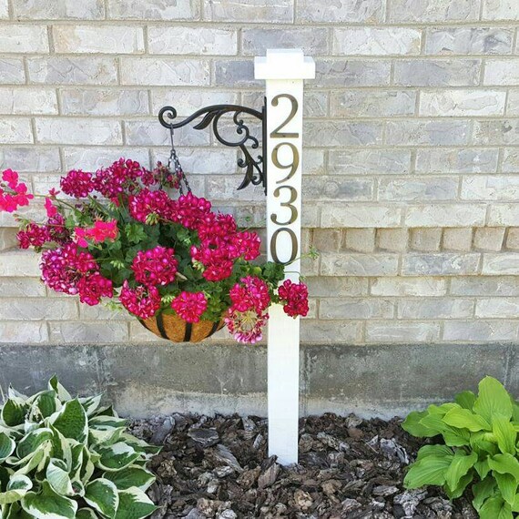 Address Planter Post Address Display Garden address