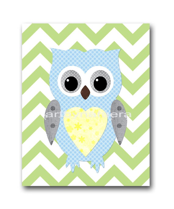 Owl Decor Owl Nursery Baby Boy Nursery Art Kids Wall Art