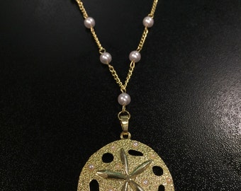 Sand Dollar Beaded Necklace