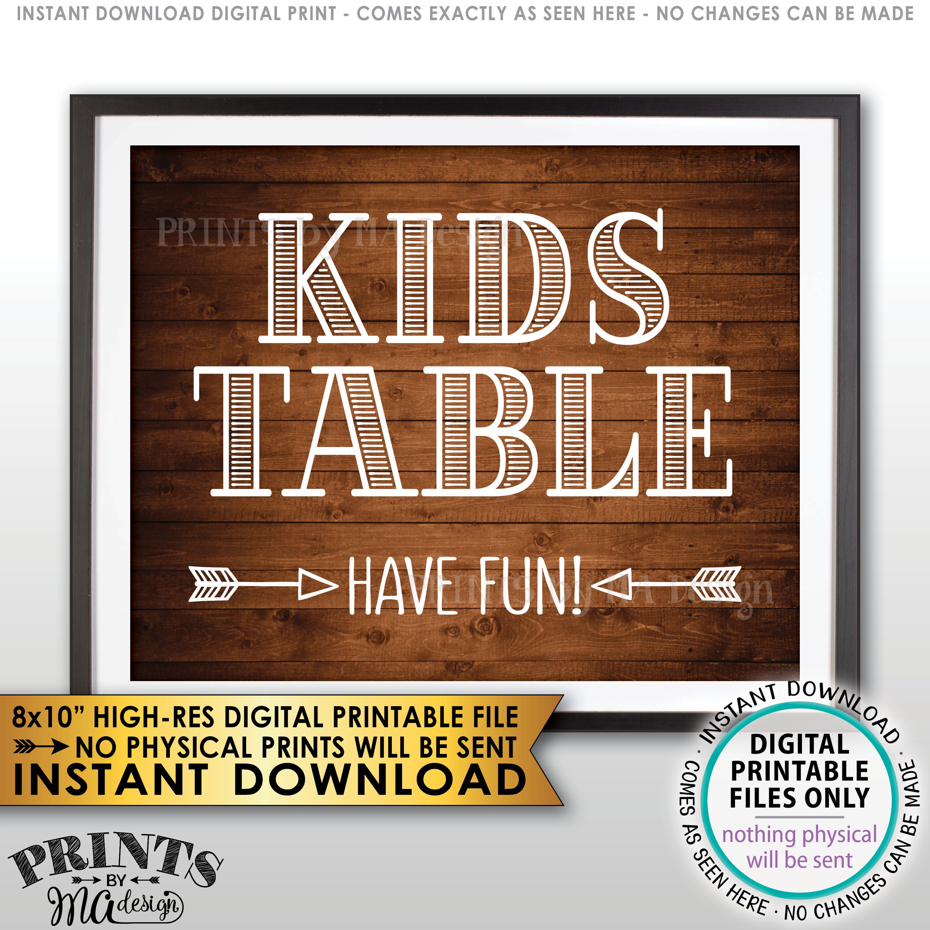 Kids Table Sign, Have Fun Wedding Reception Activities for Kids ... Kids Table Sign, Have Fun Wedding Reception Activities for Kids ...