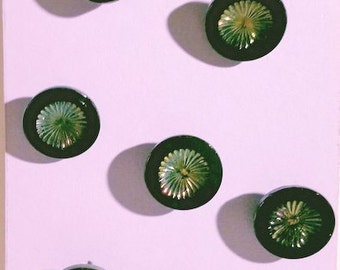 Seven Black Glass with iridescent centers