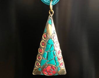 Aztec pendant necklace