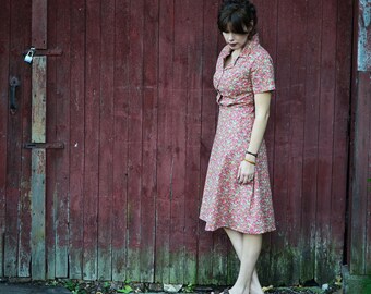 1930's Dress / Vintage Dress / Retro Dress / 1940's Dress / Floral 1930s / 1920's Dress / Summer Dresses for Women / Summer Dress / Cotton
