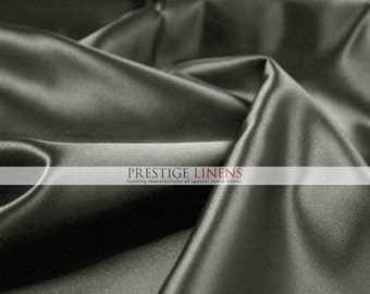 Lamour Dull Matte Satin Fabric By The Yard - Grey - 60" Polyester Wedding Dress - Craft - Sewing
