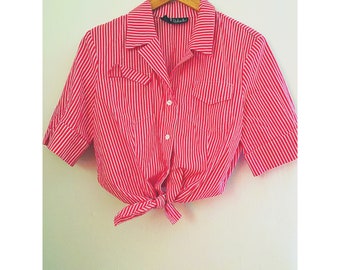 Retro Candy Stripe Crop