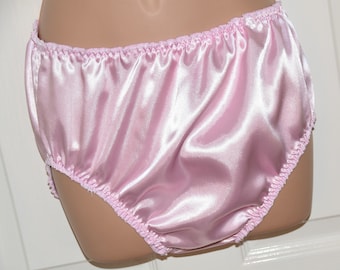 DOUBLE layered silky satin panties, Baby Pink, SS Sissy Lingerie