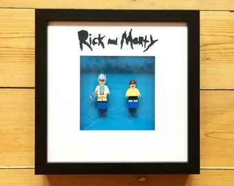 Rick and Morty Minifigure Framed Wall Art