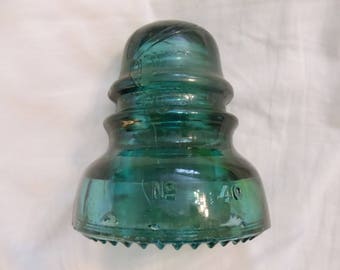 Hemingray 40 Blue Green Glass Insulator