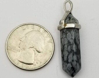 Snowflake Obsidian Pendant