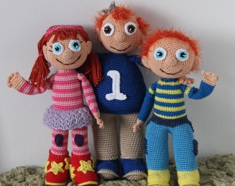 3 crochetpatterns of Toto Koos and Sassa