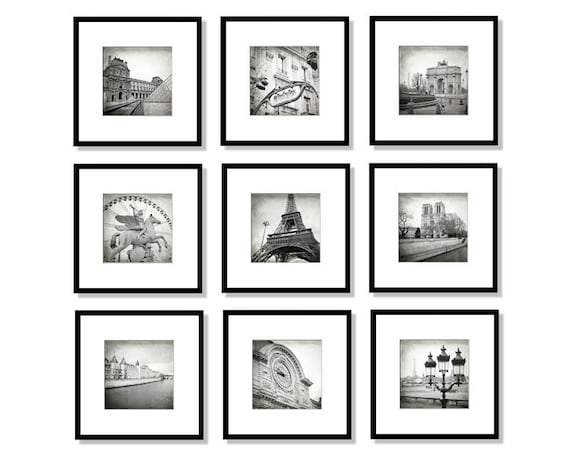 Paris print set paris decor black and white photography Paris print set paris decor black and white photography