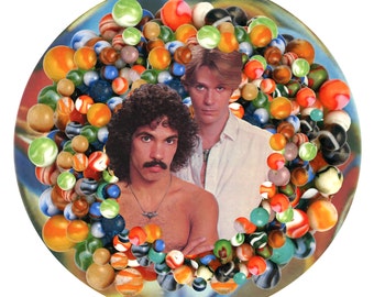 Hall and Oates Mixed Media Marble Digital Collage