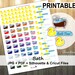 Bath, Printable Planner Stickers, Erin Condren Planner Stickers, Bath Stickers, Bath Printable Stickers - Cut Files