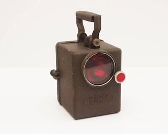 Vintage french Wonder Railway Lamp, Mid Century Railroad Lantern Torch. Industrial Home Decor