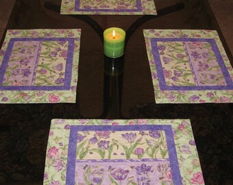 Tiptoe Through the Tulips Quilted Placemats (Set of 4)