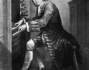 Composer Johann Sebastian Bach. Print/Poster (001519)