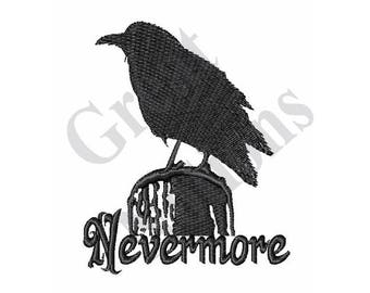 Nevermore Raven - Machine Embroidery Design