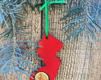 New Jersey Beer Cap Ornament Personalized Craft Beer Ornament Beer Ornament Craft Beer Gift Beer Cap Gift Beer Gift Christmas Beer Cap Gift