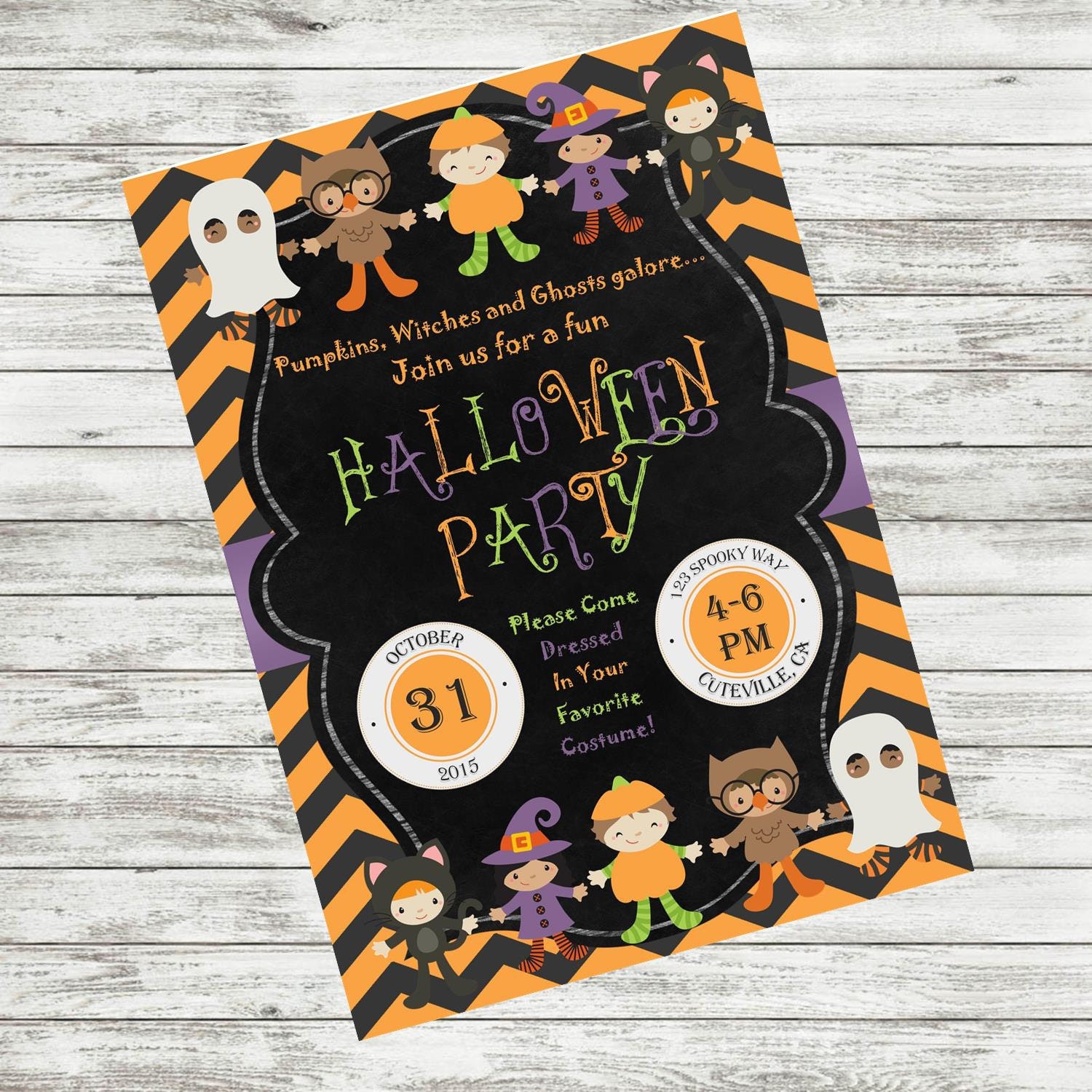 HALLOWEEN Party Invitation PERSONALIZED Kids Halloween