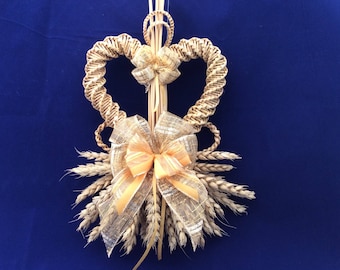 Anniversary gift - Golden wedding anniversary - Corn dolly - Devon - Wheat weaving - Wedding gift - Rustic - Handfasting