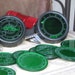 2 50mm Etched Color Drop-in lenses for Steampunk Welding Goggles