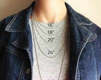 Stainless Steel Chain Necklace/Necklace Chain Steel/Chain for Pendant/Chain Necklace/20 Inch Chain/30 Inch Chain/Necklace Chain/18 Inch