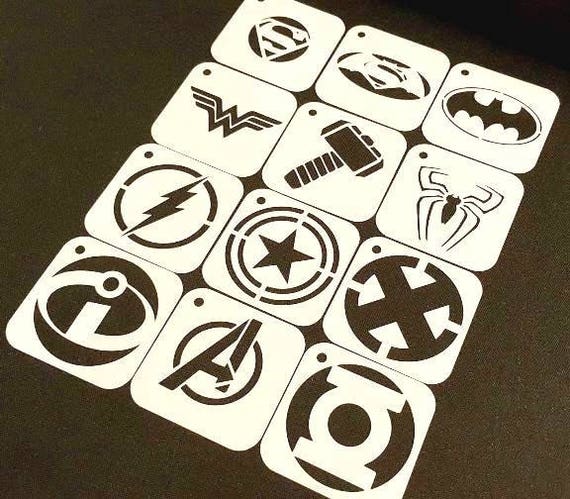 Superhero stencils for painting