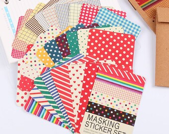 Masking tape set, 27 sheets. Washi tape