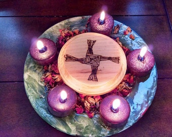 Brigid's Cross and Candle Wheel Imbolc Candlemas Rites and Celebrations