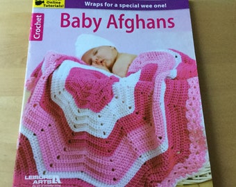 Baby Afghans Crochet Book by Leisure Arts, Baby Pattern Book, Afghans Crochet Design, Unique Baby Afghans Patterns, Baby Shower Gift