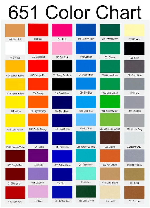 60 Pack Of Oracal 651 Glossy Adhesive Vinyl Permanent Vinyl