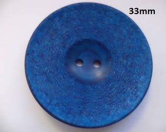 3 large Blue Knobs 33 mm (4778) coat knobs